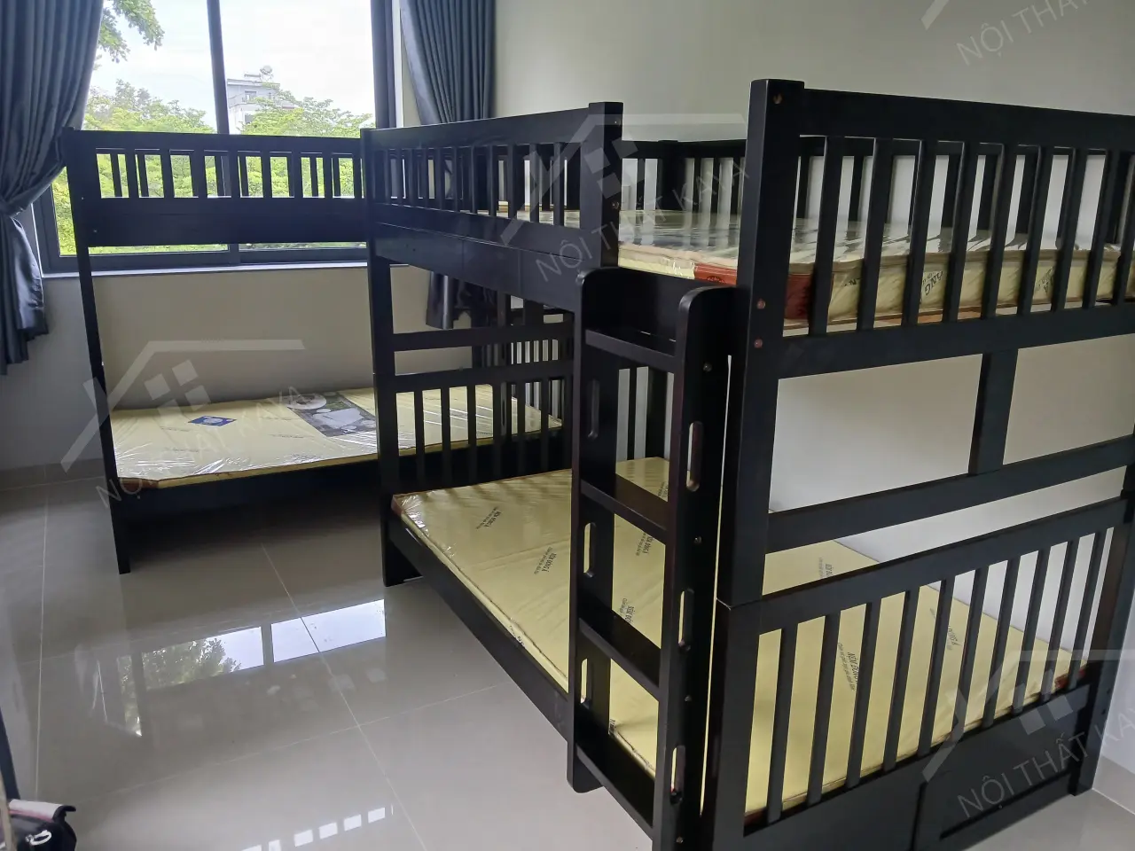 Giường 2 Tầng Xuất Khẩu Unit 1M2 (Nâu)