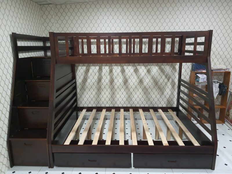 Giường 2 Tầng Xuất Khẩu GT292 (1m-1m4) - Nâu