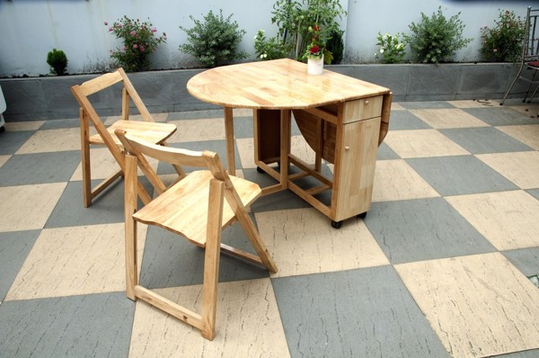 Bàn ăn thông minh xếp gọn xuất khẩu Nhật 4 ghế 8
