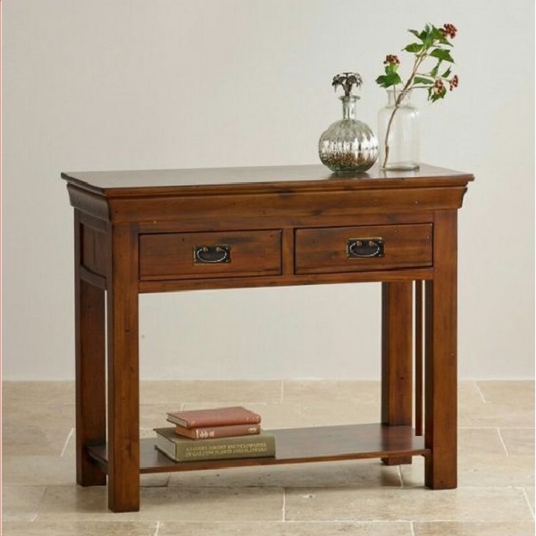 Bàn Console Trang Trí + 2 Hộc Kéo Victoria Oak