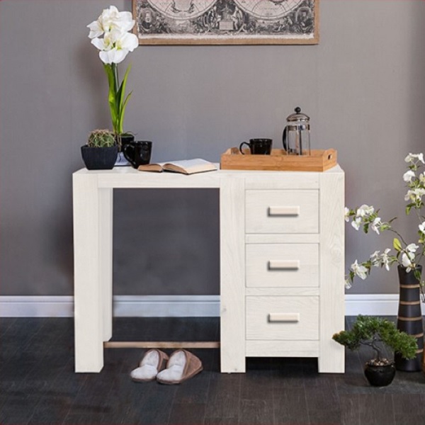 Bàn Làm Việc + 3 Ngăn Kéo ChunKy White - Wood