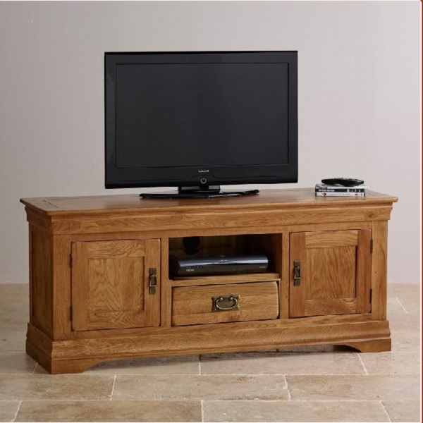 TV 180cm - Kệ Ti Vi , CD + 2 Cánh Gỗ French Oak