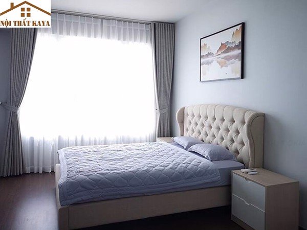 Giường Ngủ Bọc Vải Xuất Khẩu Cao Cấp 1M6 - GNV21