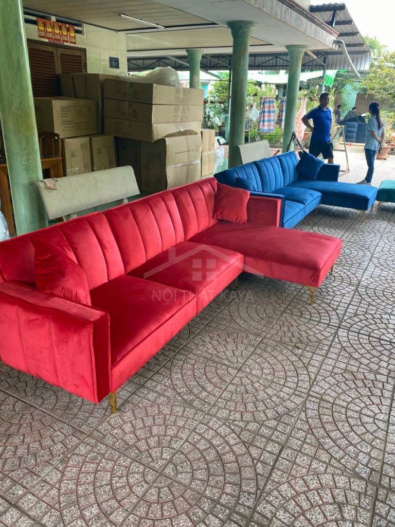 Sofa góc 240x180 đỏ