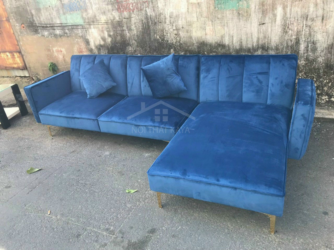 Sofa góc 240x180 xanh dương 1