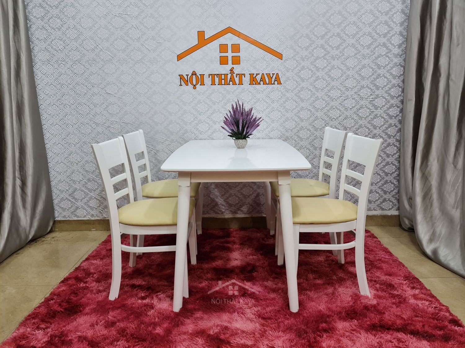 Set Bàn Ăn 4 Ghế Mostar (Trắng) BAK-1141