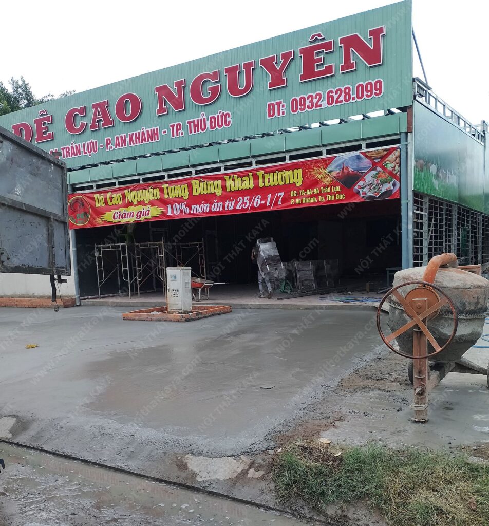 Lắp đặt bàn ghế ăn tại quán Dê Cao Nguyên - Quận 2 1