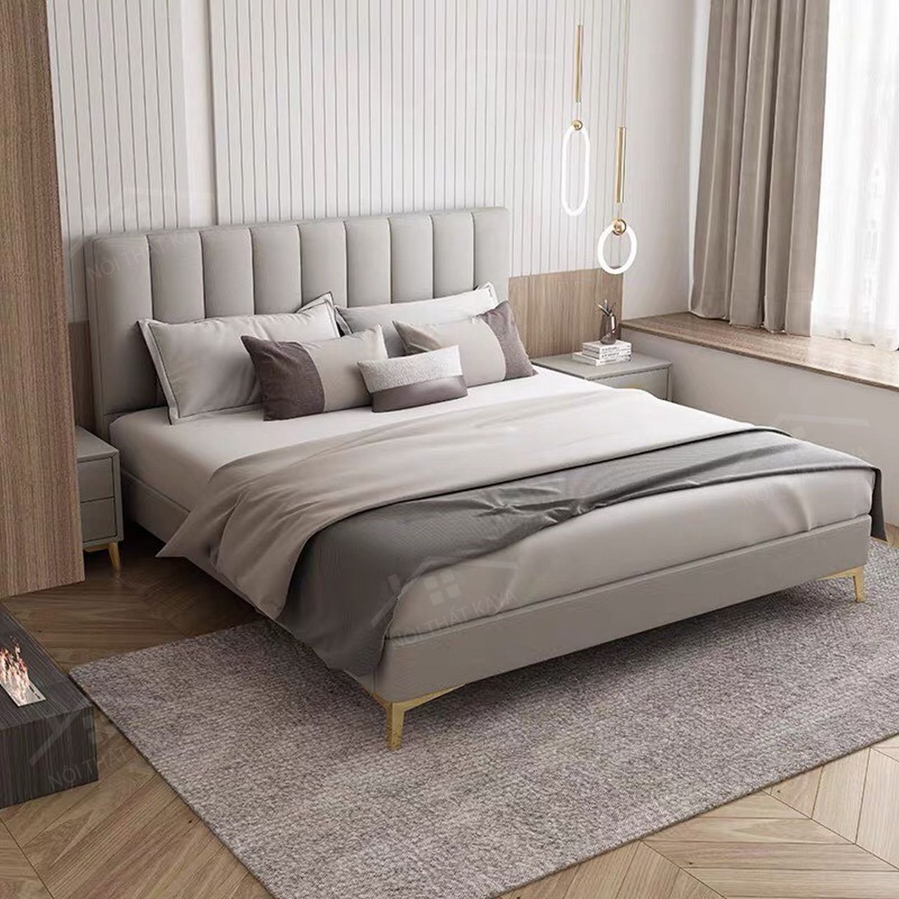 Giường nệm xếp li GNXL005