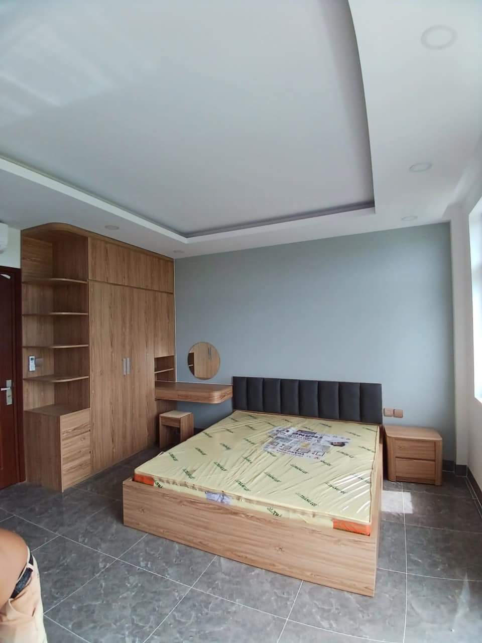 Bộ nội thất phòng ngủ HDF PN012 (Giường - Tủ quần áo - Tủ đầu giường - Bàn trang điểm) (Sao chép)