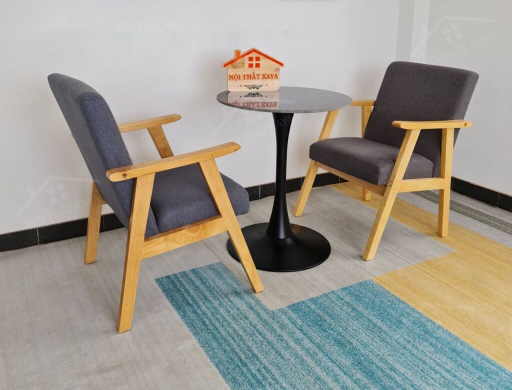 Sofa 2 Ghế + Bàn đá Chân Tulip (3)