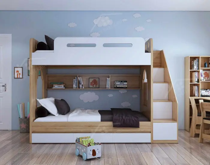 Giường tầng gỗ công nghiệp 001