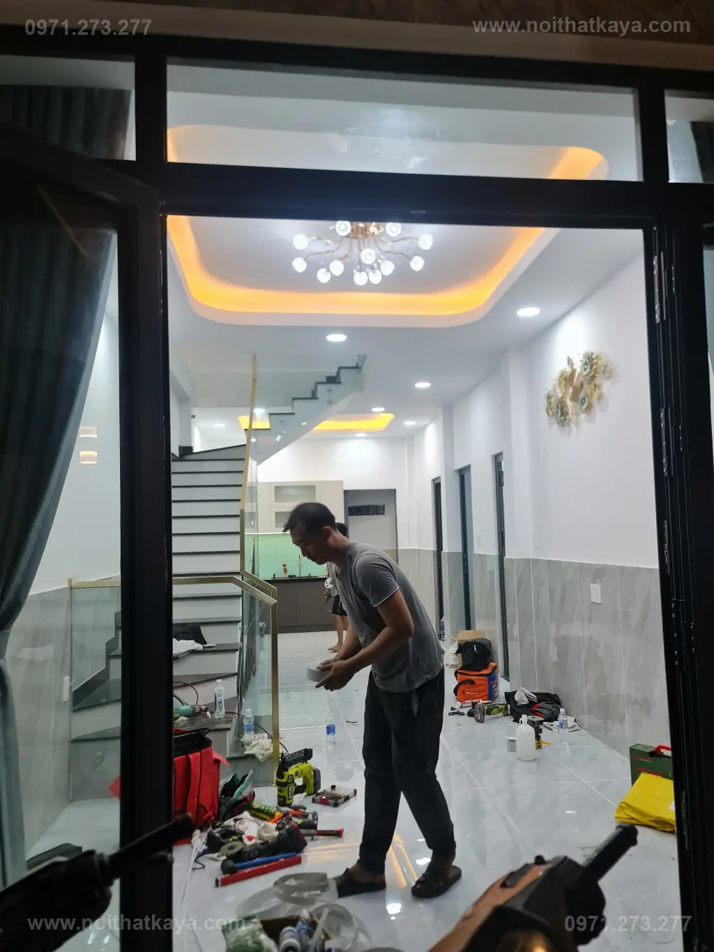 Công Trình Nhà Phố Anh Hiếu - Quận 7 - Thicong (1)