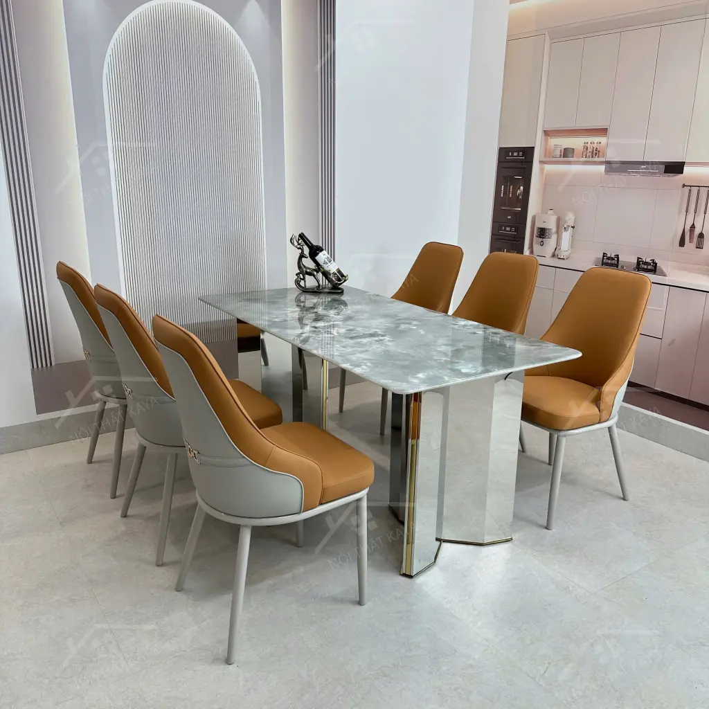 Bộ Bàn Ghế Nhập Khẩu Iris - 6 Ghế - K78