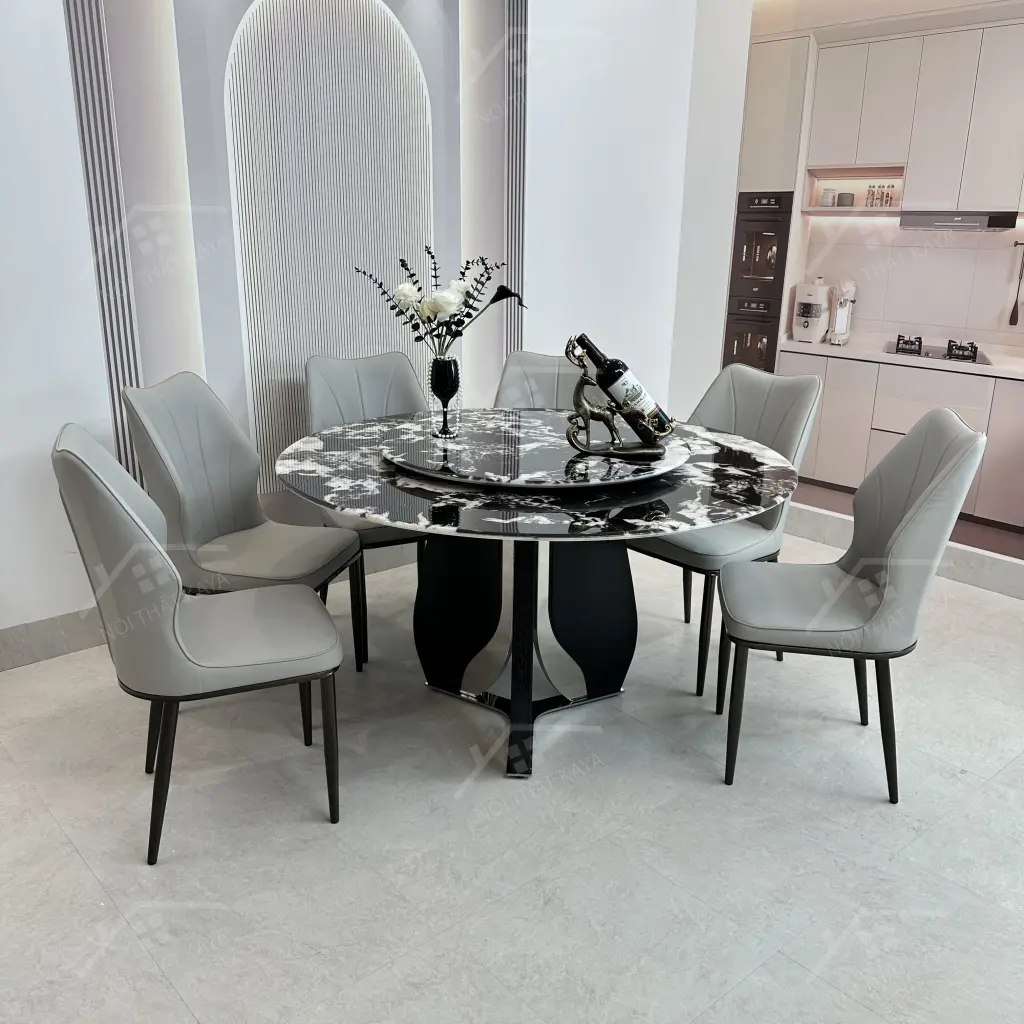 Bộ Bàn Ghế Nhập Khẩu Nova - 6 Ghế - K77 (tròn)