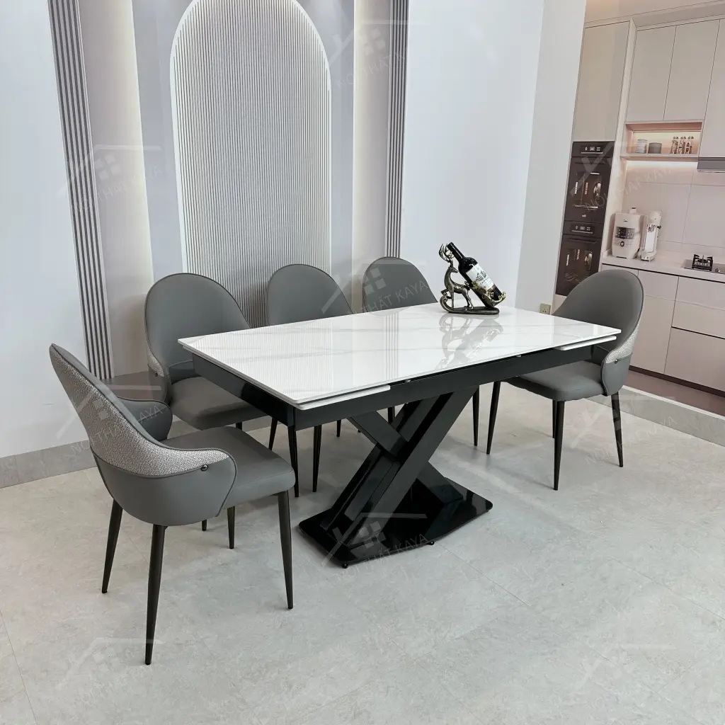 Bộ Bàn Ghế Nhập Khẩu Rex - 6 Ghế - K44 (kéo Dài)