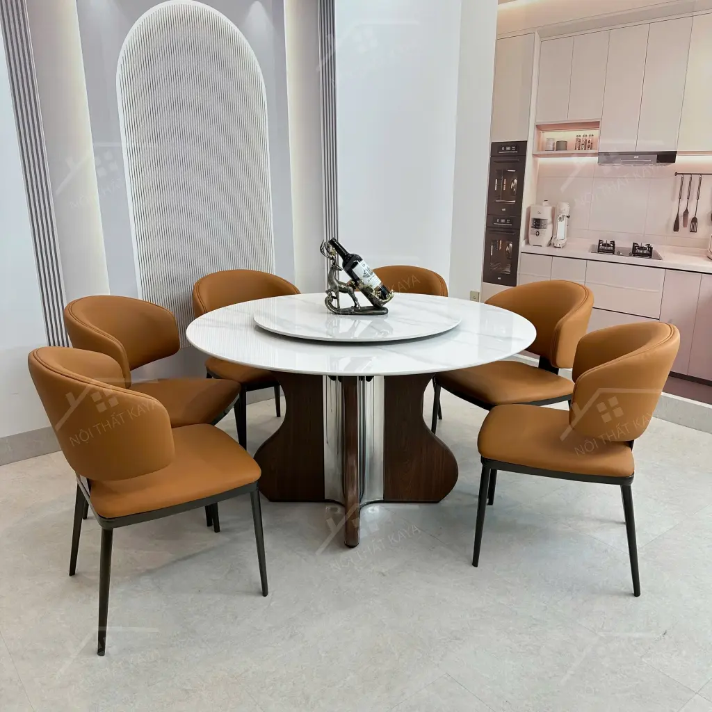 Bộ Bàn Ghế Nhập Khẩu Roal - 6 Ghế - K84 (tròn)