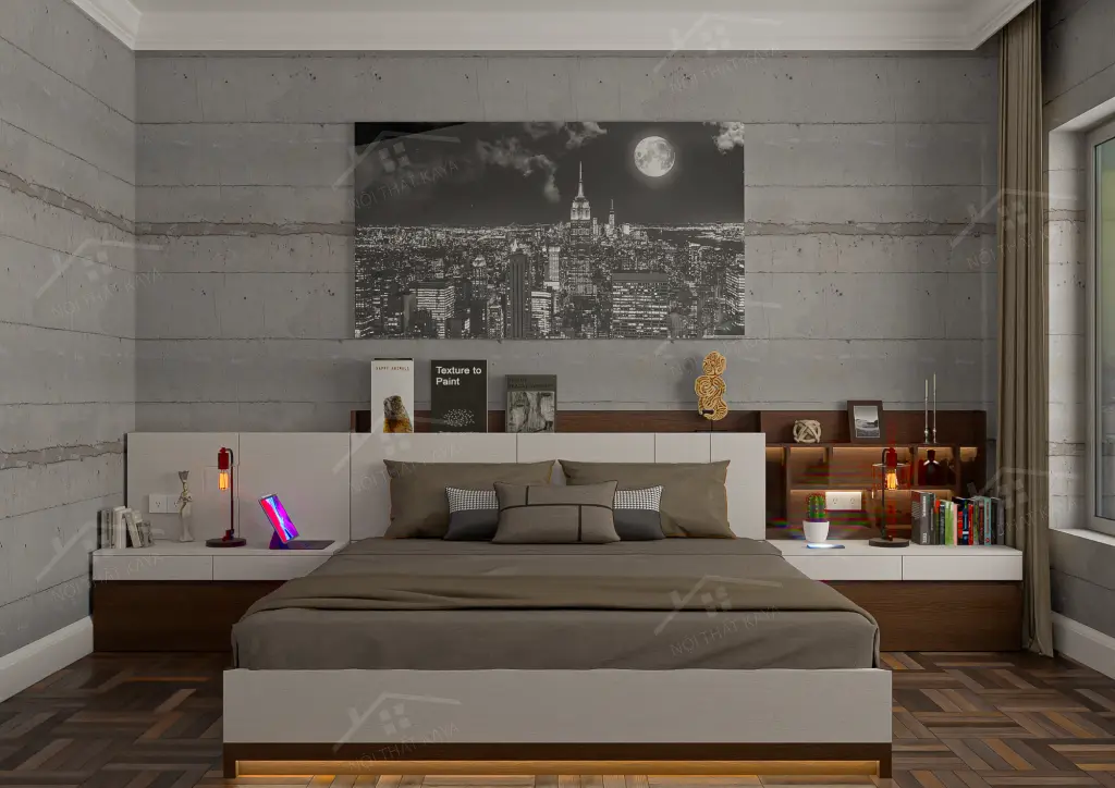 Giường gỗ công nghiệp GGCN049