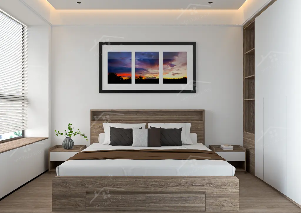 Giường gỗ công nghiệp GGCN070