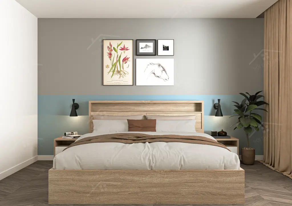 Giường gỗ công nghiệp GGCN074