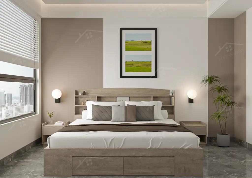 Giường gỗ công nghiệp GGCN075