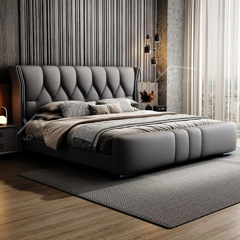 Giường bọc nệm đầu kiểu GNDK031